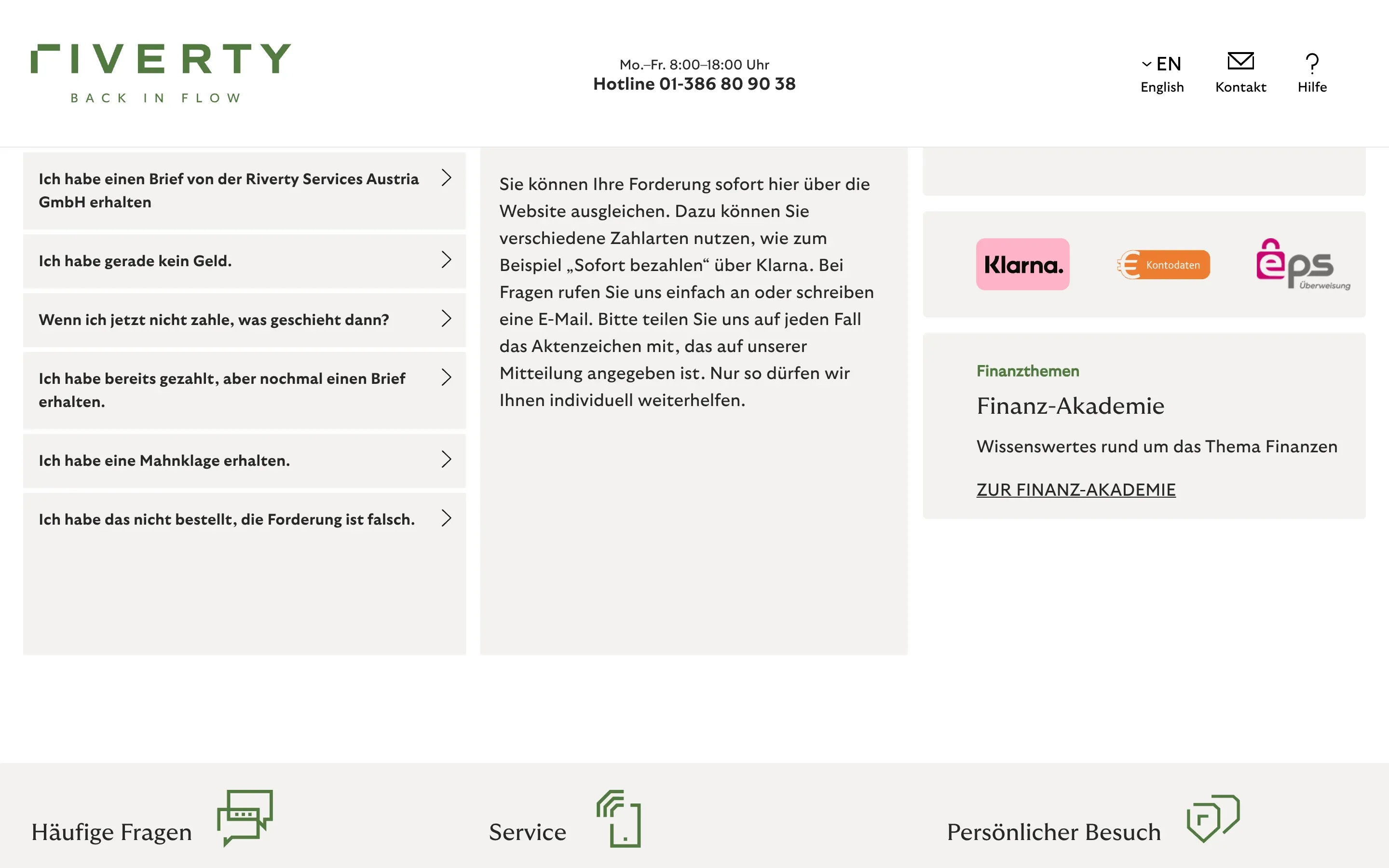 Häufige Fragen und Zahlungsmöglichkeiten im Portal inkassoportal.at
